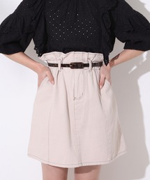 one after another NICE CLAUP | ベルト付台形スカート(スカート)