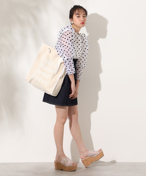 one after another NICE CLAUP（ワンアフターアナザーナイスクラップ）の「ベルト付台形スカート（スカート・レディース・ブラック/ベージュ/ネイビー/アイボリー・FREE）」の13枚目の写真