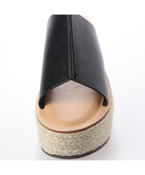 Serene ce cool（セレンセクール）の「ジュートウエッジミュールサンダル（サンダル・レディース・ホワイト/ブラック/アイボリー/キャメル・LL/S/M/L）」の21枚目の写真