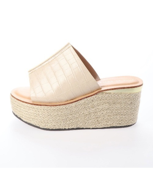 Serene ce cool（セレンセクール）の「ジュートウエッジミュールサンダル（サンダル・レディース・ホワイト/ブラック/アイボリー/キャメル・LL/S/M/L）」の19枚目の写真