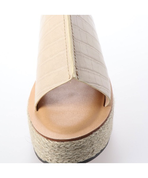Serene ce cool（セレンセクール）の「ジュートウエッジミュールサンダル（サンダル・レディース・ホワイト/ブラック/アイボリー/キャメル・LL/S/M/L）」の9枚目の写真