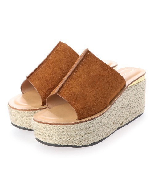 Serene ce cool（セレンセクール）の「ジュートウエッジミュールサンダル（サンダル・レディース・ホワイト/ブラック/アイボリー/キャメル・LL/S/M/L）」の6枚目の写真