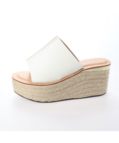 Serene ce cool（セレンセクール）の「ジュートウエッジミュールサンダル（サンダル・レディース・ホワイト/ブラック/アイボリー/キャメル・LL/S/M/L）」の15枚目の写真