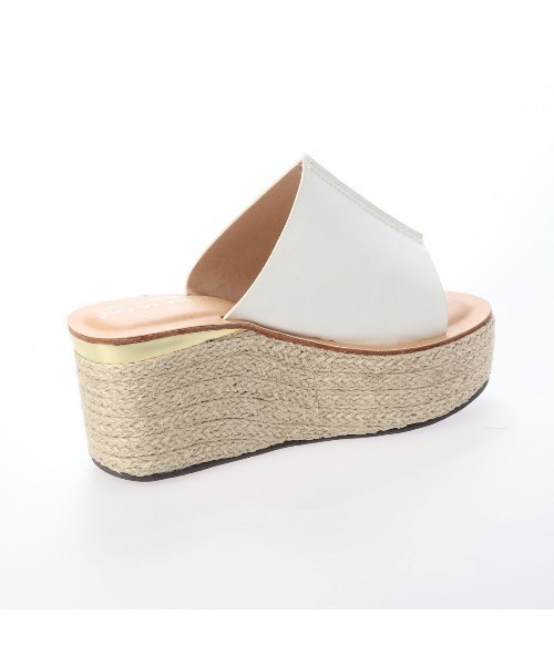 Serene ce cool（セレンセクール）の「ジュートウエッジミュールサンダル（サンダル・レディース・ホワイト/ブラック/アイボリー/キャメル・LL/S/M/L）」の10枚目の写真