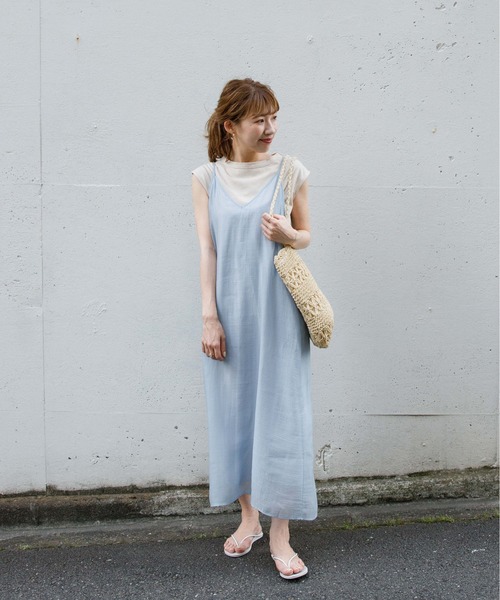 flower（フラワー）の「ウォータリーキャミワンピース（ワンピース・レディース・ピンク/ブルー・FREE）」の6枚目の写真