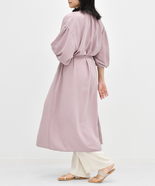 Ambre Neige（アンブルネージュ）の「ソデボリュームワンピース／スキッパーマキシワンピ／【WEB/EC限定商品】（ワンピース・レディース・ピンクベージュ/ベージュ・FREE）」の7枚目の写真