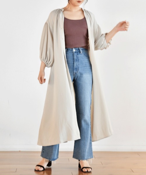 Ambre Neige（アンブルネージュ）の「ソデボリュームワンピース／スキッパーマキシワンピ／【WEB/EC限定商品】（ワンピース・レディース・ピンクベージュ/ベージュ・FREE）」の9枚目の写真