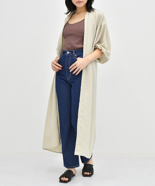 Ambre Neige（アンブルネージュ）の「ソデボリュームワンピース／スキッパーマキシワンピ／【WEB/EC限定商品】（ワンピース・レディース・ピンクベージュ/ベージュ・FREE）」の12枚目の写真