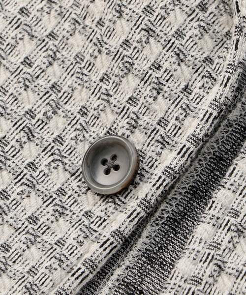 MEN'S BIGI（メンズビギ）の「ストレッチチェック柄カットジャケット（テーラードジャケット・メンズ・ホワイト/ネイビー・01/02/03/04）」の14枚目の写真