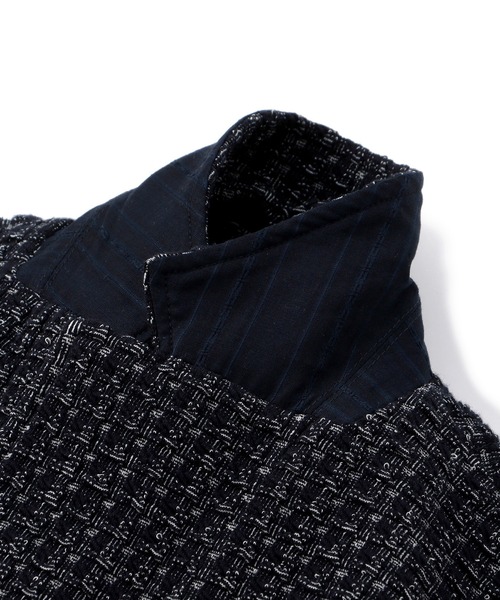 MEN'S BIGI（メンズビギ）の「ストレッチチェック柄カットジャケット（テーラードジャケット・メンズ・ホワイト/ネイビー・01/02/03/04）」の17枚目の写真