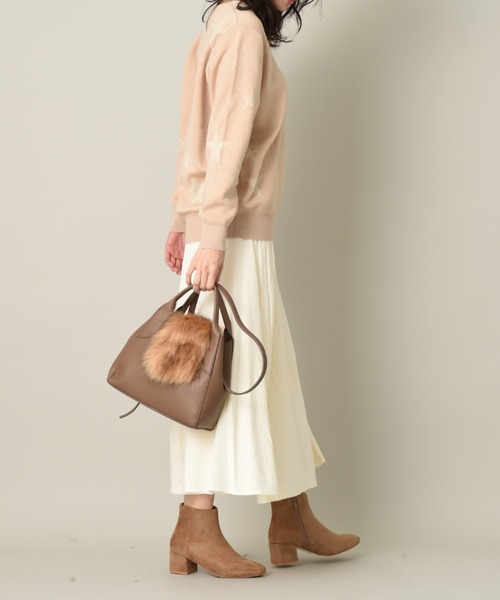 INTERPLANET（インタープラネット）の「ファー付き２ＷＡＹ　ＢＡＧ（ショルダーバッグ・レディース・アイボリー/ブラック/ブラウン・フリー）」の13枚目の写真