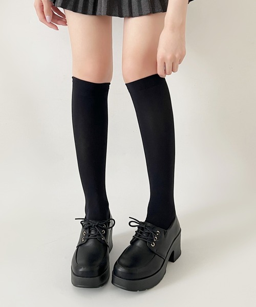 Shoes in Closet（シューズインクローゼット）の「超軽量厚底 レースアップ マニッシュ シューズ 1973（ドレスシューズ・レディース・ブラック/ダークブラウン/ブラック系その他/アイボリー/ブラウン系その他2・LL/S/M/L/XS/3L/5L/4L）」の7枚目の写真