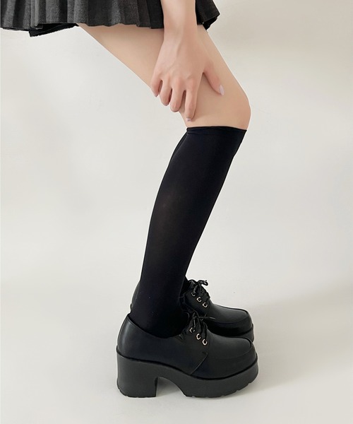 Shoes in Closet（シューズインクローゼット）の「超軽量厚底 レースアップ マニッシュ シューズ 1973（ドレスシューズ・レディース・ブラック/ダークブラウン/ブラック系その他/アイボリー/ブラウン系その他2・LL/S/M/L/XS/3L/5L/4L）」の9枚目の写真