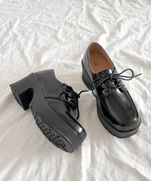 セール】超軽量厚底 レースアップ マニッシュ シューズ 1973（ドレス