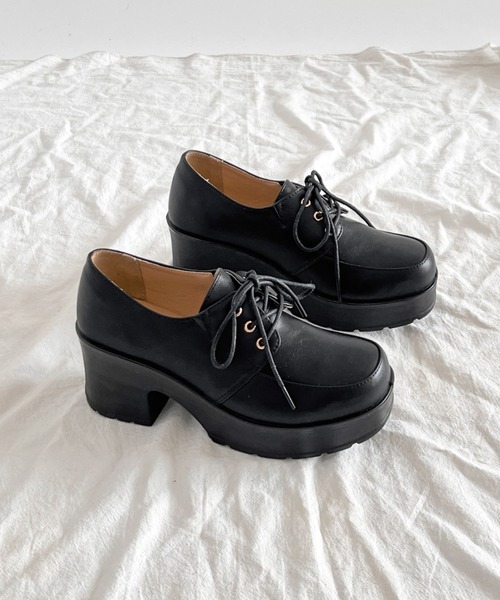 セール】超軽量厚底 レースアップ マニッシュ シューズ 1973（ドレス