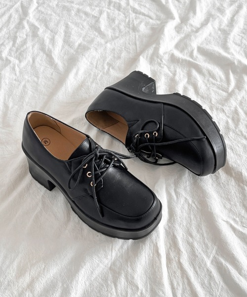 セール】超軽量厚底 レースアップ マニッシュ シューズ 1973（ドレス