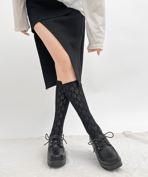 Shoes in Closet（シューズインクローゼット）の「超軽量厚底 レースアップ マニッシュ シューズ 1973（ドレスシューズ・レディース・ブラック/ダークブラウン/ブラック系その他/アイボリー/ブラウン系その他2・LL/S/M/L/XS/3L/5L/4L）」の15枚目の写真