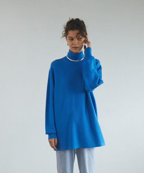 Steven Alan(スティーブンアラン)の「<Steven Alan>∴WOOL HIGH NECK KNIT/ニット ◆(ニット/セーター・レディース・オフホワイト/ターコイズブルー/マスタード・FREE)」の3枚目の写真