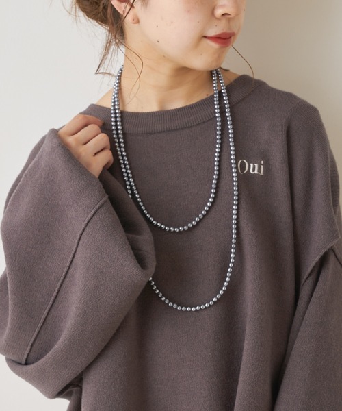 Chico（チコ）の「ロングパールネックレス（ネックレス・レディース・ホワイト/シルバー・FREE）」の9枚目の写真