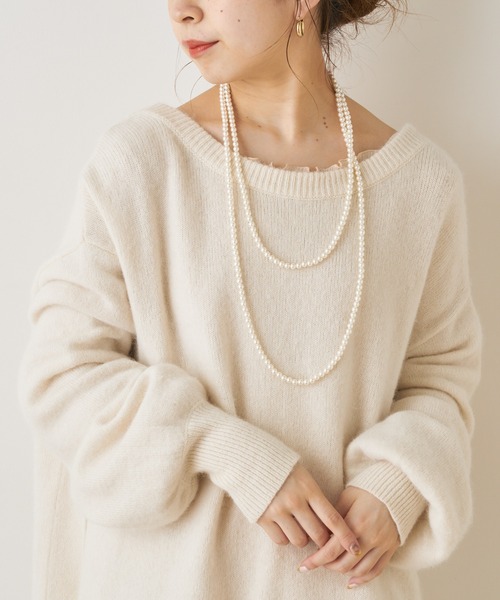 Chico（チコ）の「ロングパールネックレス（ネックレス・レディース・ホワイト/シルバー・FREE）」の6枚目の写真