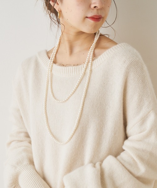 Chico（チコ）の「ロングパールネックレス（ネックレス・レディース・ホワイト/シルバー・FREE）」の14枚目の写真