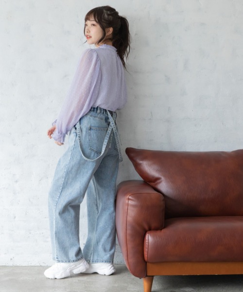 Mysa&Liina(ミーサリーナ)の「プリーツカットドビーブラウス(シャツ/ブラウス・レディース・ブラック/パープル/オフホワイト/ミント・M)」の18枚目の写真