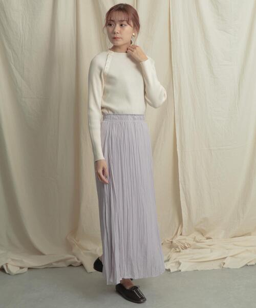 SENSE OF PLACE by URBAN RESEARCH（センスオブプレイスバイアーバンリサーチ）の「ボタンディテールモックネックリブセーター（ニット/セーター・レディース・アイボリー/ライトベージュ/ブラック/ライトカーキ/ライトピンク/オリーブ・ONE）」の15枚目の写真