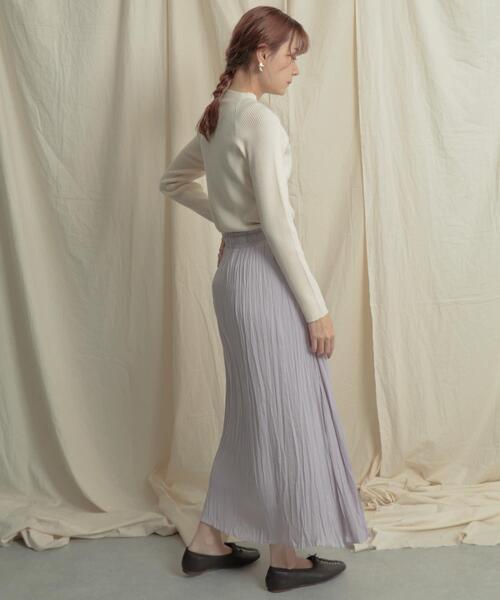 SENSE OF PLACE by URBAN RESEARCH（センスオブプレイスバイアーバンリサーチ）の「ボタンディテールモックネックリブセーター（ニット/セーター・レディース・アイボリー/ライトベージュ/ブラック/ライトカーキ/ライトピンク/オリーブ・ONE）」の18枚目の写真