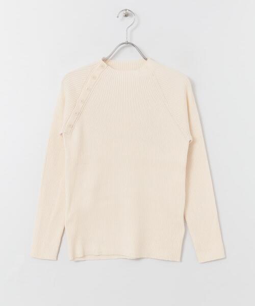 SENSE OF PLACE by URBAN RESEARCH（センスオブプレイスバイアーバンリサーチ）の「ボタンディテールモックネックリブセーター（ニット/セーター・レディース・アイボリー/ライトベージュ/ブラック/ライトカーキ/ライトピンク/オリーブ・ONE）」の19枚目の写真