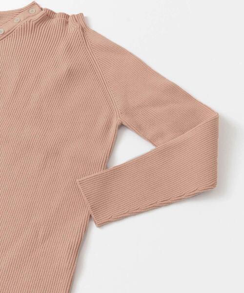 SENSE OF PLACE by URBAN RESEARCH（センスオブプレイスバイアーバンリサーチ）の「ボタンディテールモックネックリブセーター（ニット/セーター・レディース・アイボリー/ライトベージュ/ブラック/ライトカーキ/ライトピンク/オリーブ・ONE）」の7枚目の写真