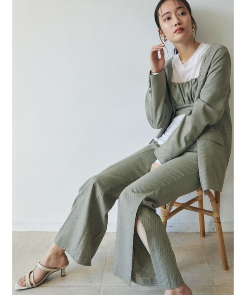MURUA(ムルーア)の「ハイウエストスリットパンツ(その他パンツ・レディース・ブラック/ベージュ/その他1・1/2)」の9枚目の写真