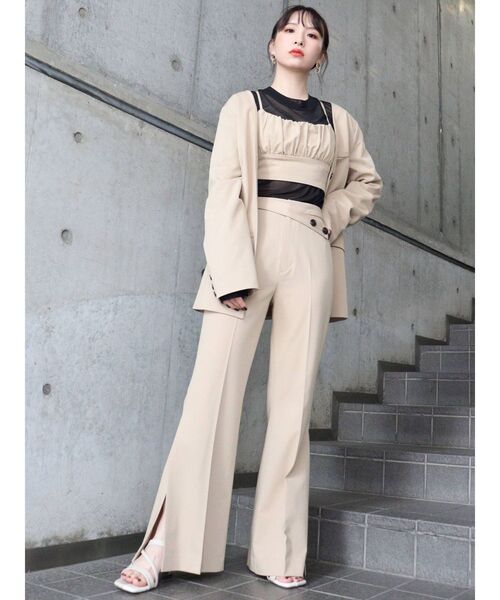 MURUA(ムルーア)の「ハイウエストスリットパンツ(その他パンツ・レディース・ブラック/ベージュ/その他1・1/2)」の15枚目の写真