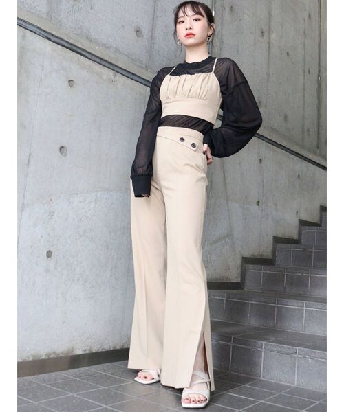 MURUA(ムルーア)の「ハイウエストスリットパンツ(その他パンツ・レディース・ブラック/ベージュ/その他1・1/2)」の16枚目の写真