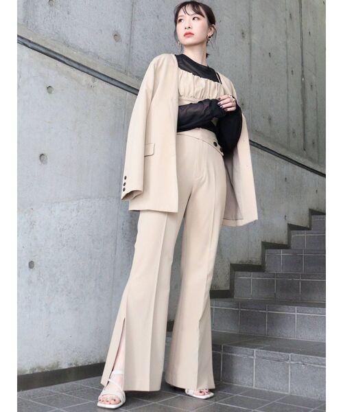 MURUA(ムルーア)の「ハイウエストスリットパンツ(その他パンツ・レディース・ブラック/ベージュ/その他1・1/2)」の17枚目の写真