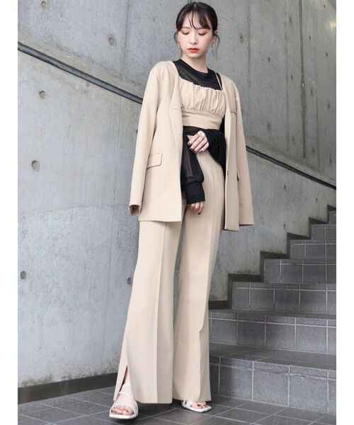 MURUA(ムルーア)の「ハイウエストスリットパンツ(その他パンツ・レディース・ブラック/ベージュ/その他1・1/2)」の18枚目の写真