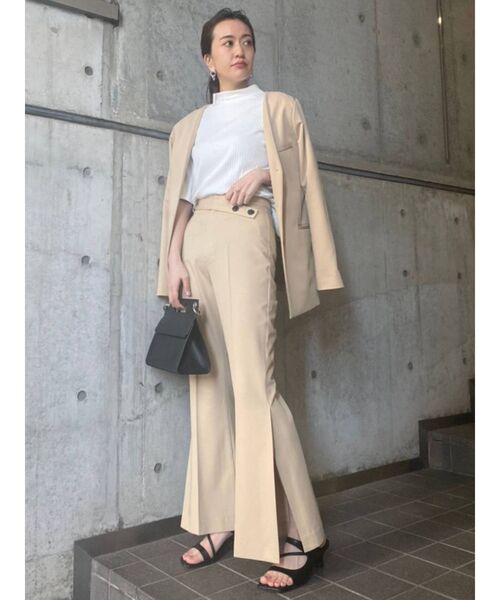 MURUA(ムルーア)の「ハイウエストスリットパンツ(その他パンツ・レディース・ブラック/ベージュ/その他1・1/2)」の20枚目の写真