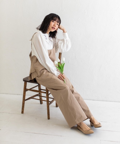 Mysa&Liina（ミーサリーナ）の「セーラーカラー刺繍ブラウス（シャツ/ブラウス・レディース・ブラック/オフホワイト/ブルー・M）」の8枚目の写真