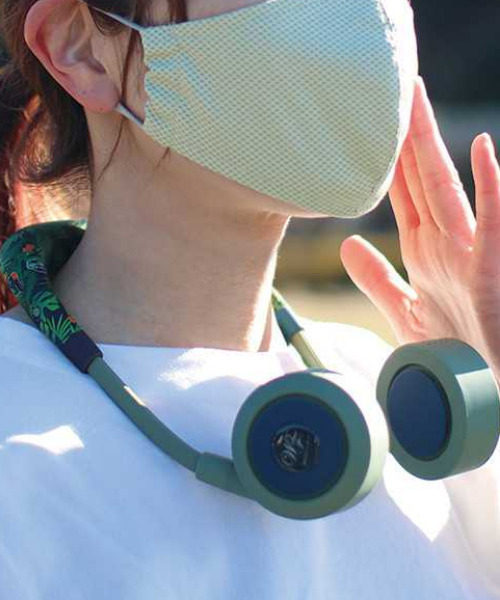 SPICE OF LIFE（スパイス オブ ライフ）の「【正規品/在庫限り】両手が使える ハンズフリー扇風機「WFan(ダブルファン) ヨガシロッコ」ボタニカル/カモフラ/フラワー（アウトドアグッズ・メンズ・カモフラージュ/ホワイト系その他/グリーン系その他・ONE SIZE）」の5枚目の写真