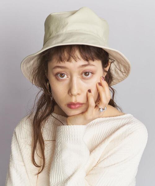 BEAUTY&YOUTH UNITED ARROWS（ビューティーアンドユースユナイテッドアローズ）の「BY サテンバケットハット（ハット・レディース・ブラック/ベージュ/ライム・FREE）」の10枚目の写真
