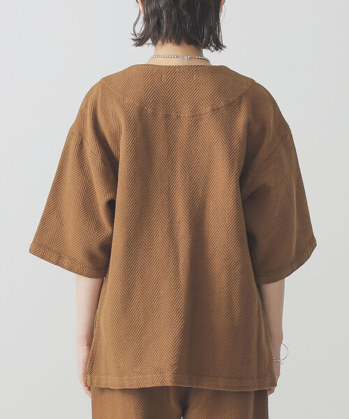 BEAMS LIGHTS（ビームスライツ）の「BEAMS LIGHTS / へリンボン ジャガード ジャケット（その他アウター・レディース・ブラウン/オフホワイト・ONE SIZE）」の15枚目の写真