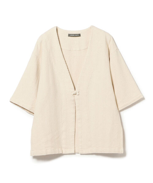 BEAMS LIGHTS（ビームスライツ）の「BEAMS LIGHTS / へリンボン ジャガード ジャケット（その他アウター・レディース・ブラウン/オフホワイト・ONE SIZE）」の16枚目の写真