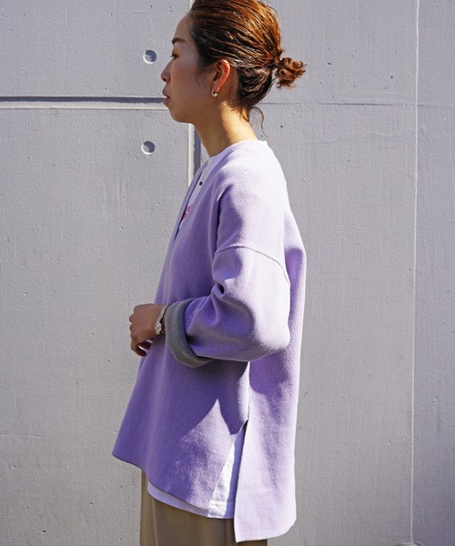 Uncut Bound（アンカットバウンド）の「Uncut Bound(アンカットバウンド) 　リバーシブルVネックニットプルオーバー（ニット/セーター・レディース・サックスブルー/アイボリー/イエロー/ライトグレー・FREE）」の14枚目の写真