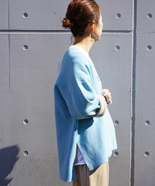 Uncut Bound（アンカットバウンド）の「Uncut Bound(アンカットバウンド) 　リバーシブルVネックニットプルオーバー（ニット/セーター・レディース・サックスブルー/アイボリー/イエロー/ライトグレー・FREE）」の17枚目の写真