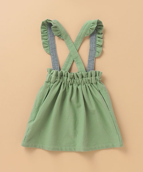 kladskap（クレードスコープ）の「フリルサスペンダーつきスカート（スカート・キッズ・カーキ/ネイビー・80ｃｍ/90cm/110cm/100cm/120cm）」の14枚目の写真