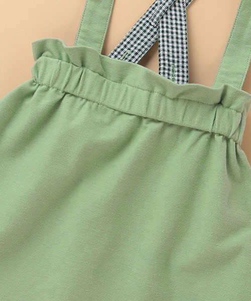 kladskap（クレードスコープ）の「フリルサスペンダーつきスカート（スカート・キッズ・カーキ/ネイビー・80ｃｍ/90cm/110cm/100cm/120cm）」の9枚目の写真