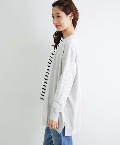 ROPE' PICNIC(ロペピクニック)の「【UVケア・接触冷感】ゴールドバー付きトッパーカーディガン(カーディガン/ボレロ・レディース・ライトグレー/ブラック/ライトグリーン/ベージュ系その他/ダークパープル/ブルー/イエロー系その他・38)」の12枚目の写真