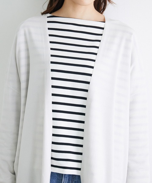 ROPE' PICNIC(ロペピクニック)の「【UVケア・接触冷感】ゴールドバー付きトッパーカーディガン(カーディガン/ボレロ・レディース・ライトグレー/ブラック/ライトグリーン/ベージュ系その他/ダークパープル/ブルー/イエロー系その他・38)」の22枚目の写真