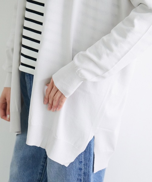 ROPE' PICNIC(ロペピクニック)の「【UVケア・接触冷感】ゴールドバー付きトッパーカーディガン(カーディガン/ボレロ・レディース・ライトグレー/ブラック/ライトグリーン/ベージュ系その他/ダークパープル/ブルー/イエロー系その他・38)」の18枚目の写真