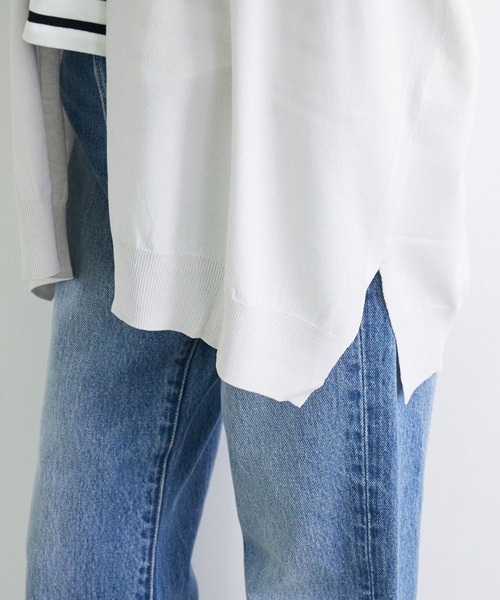 ROPE' PICNIC(ロペピクニック)の「【UVケア・接触冷感】ゴールドバー付きトッパーカーディガン(カーディガン/ボレロ・レディース・ライトグレー/ブラック/ライトグリーン/ベージュ系その他/ダークパープル/ブルー/イエロー系その他・38)」の20枚目の写真