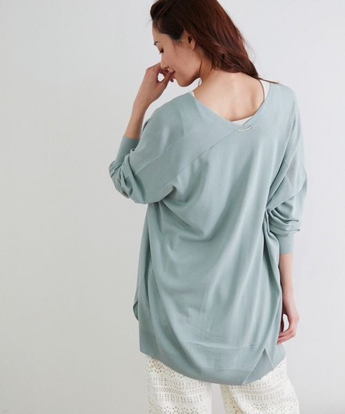 ROPE' PICNIC(ロペピクニック)の「【UVケア・接触冷感】ゴールドバー付きトッパーカーディガン(カーディガン/ボレロ・レディース・ライトグレー/ブラック/ライトグリーン/ベージュ系その他/ダークパープル/ブルー/イエロー系その他・38)」の21枚目の写真